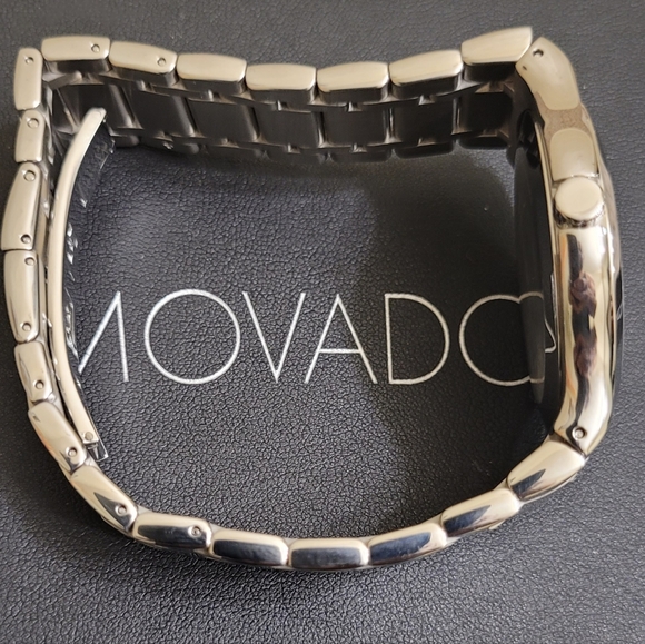 Movado Watch Mens Sliver Sapphire Crystal.. NEW! - Picture 11 of 14